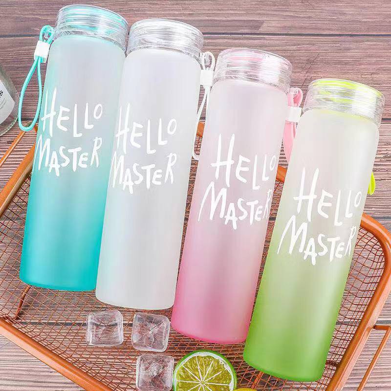 Flagship Hello Master Portable Frosted Glass Gradient Bottle Cup ...