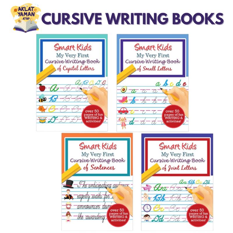 CURSIVE WRITING BOOKS (Capital Letters, Small Letters, Joint Letters ...
