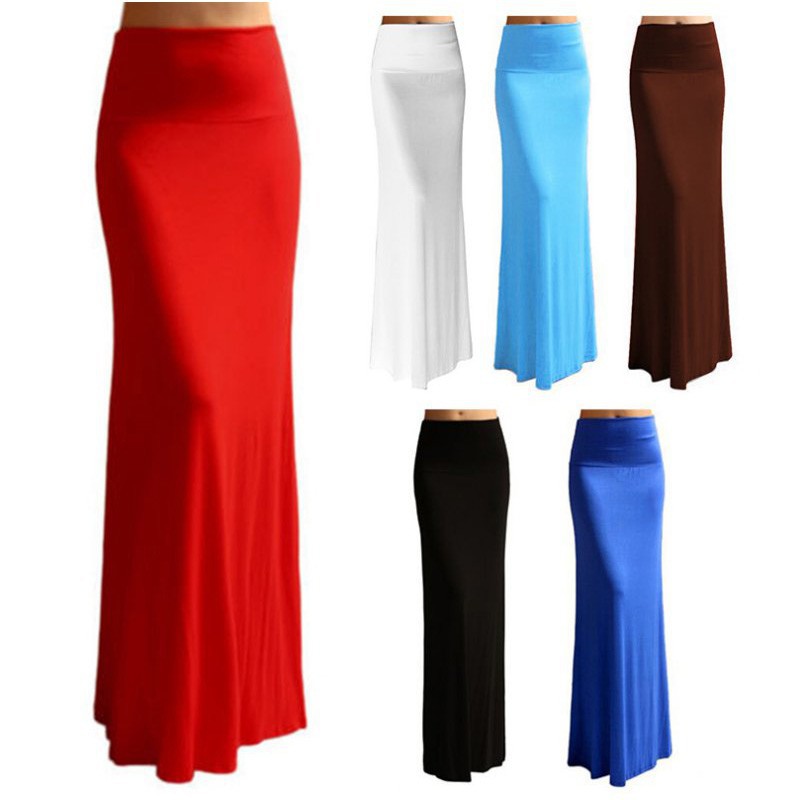 high waisted maxi skirt queen size