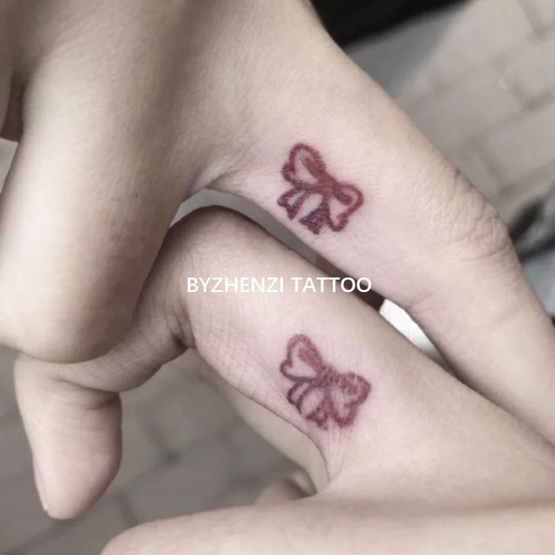 Dark line butterfly cartoon tattoo stickers cute small fresh bow finger  tattoo stickers lasting | Shopee Philippines