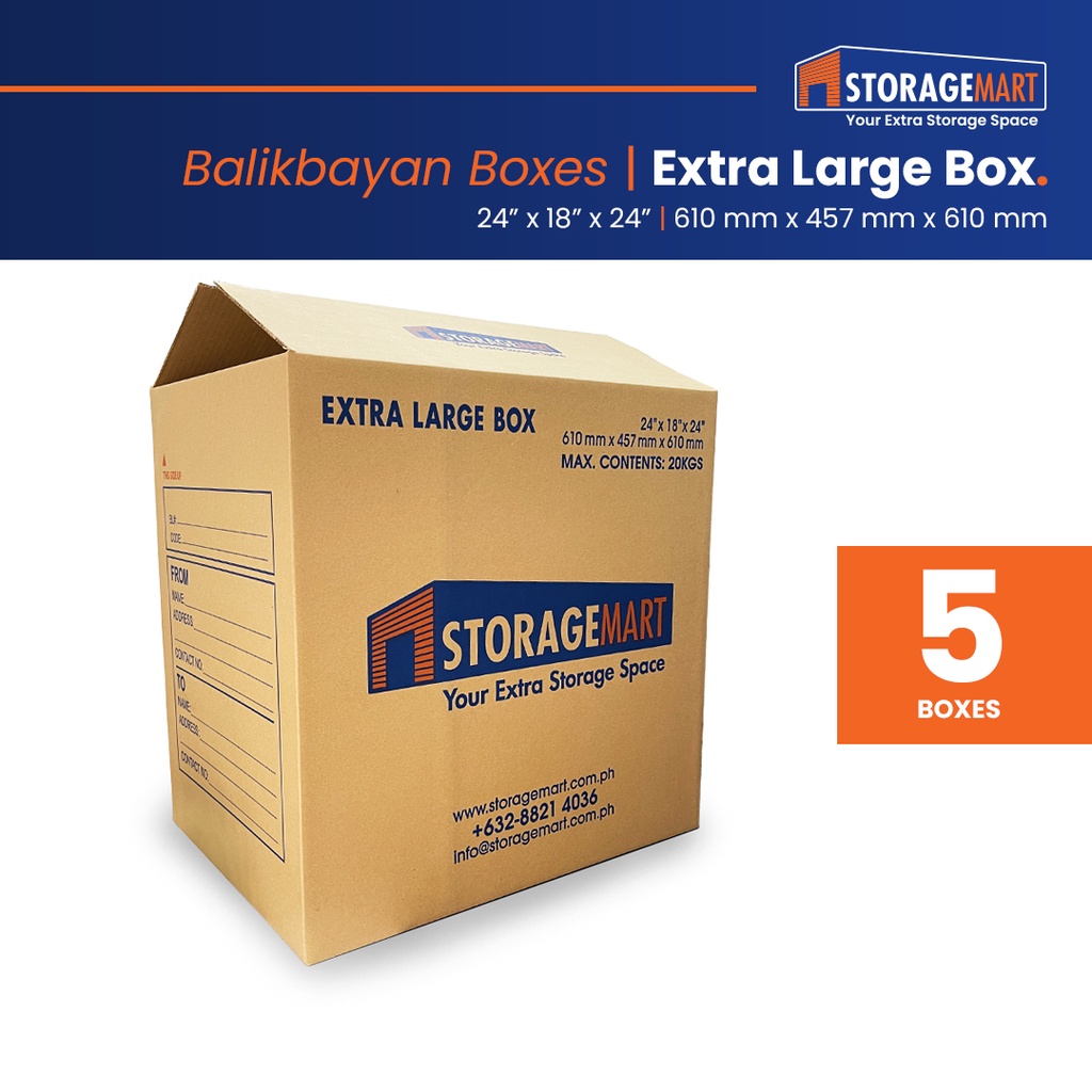 StorageMart Balikbayan Box Extra Large 24x18x24 (5pcs) Shopee Philippines