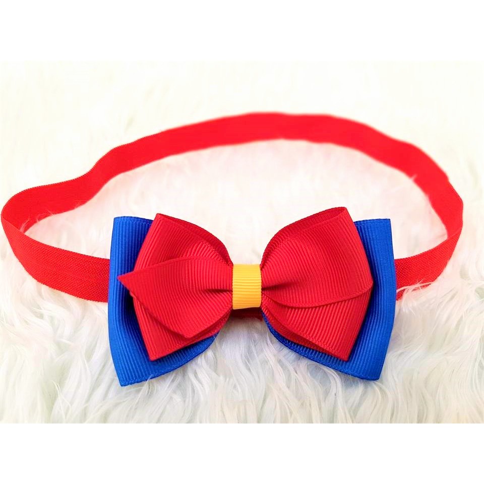 red and white hair accessories