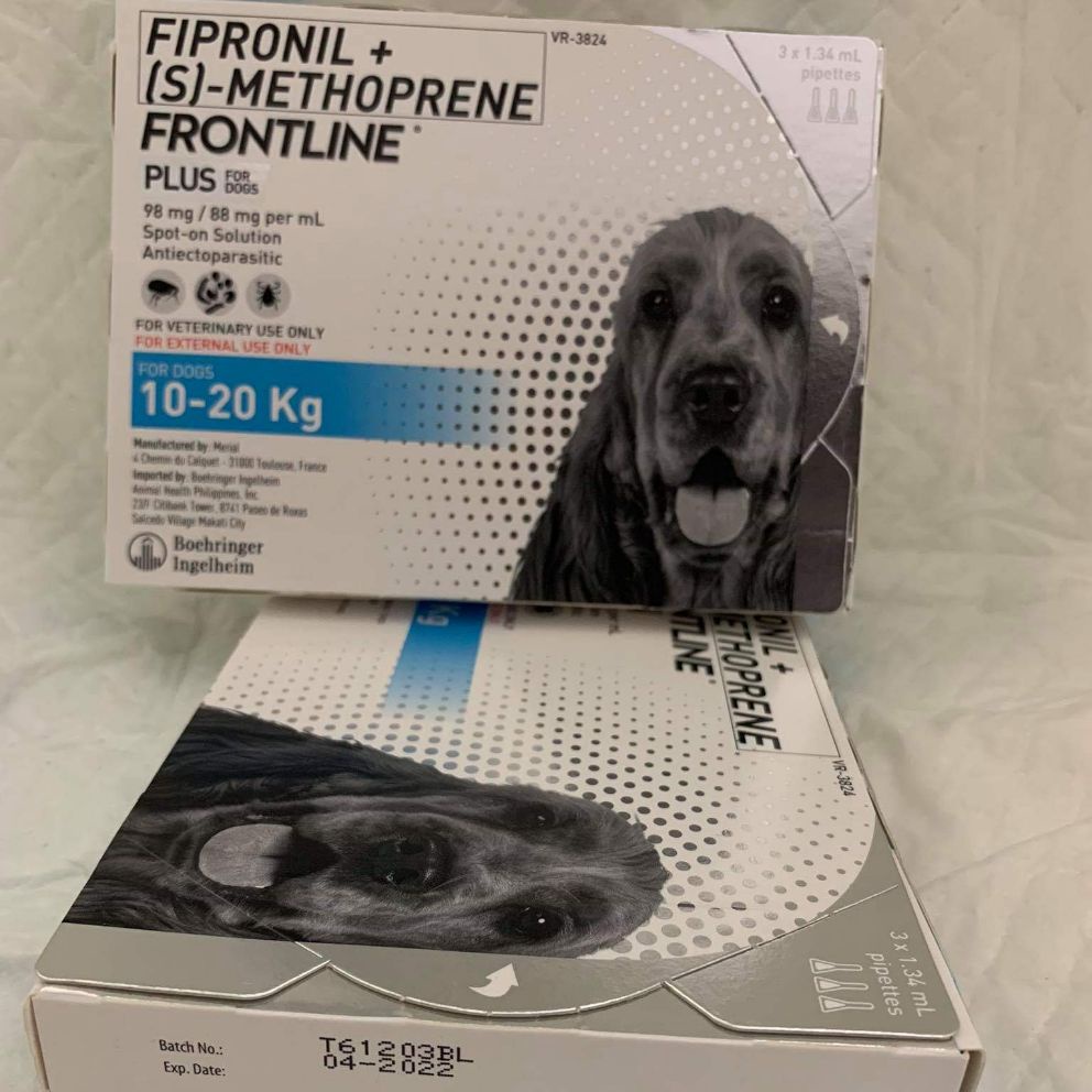FIPRONIL (s) METHOPRENE FRONTLINE PLUS FOR DOGS 10-25KG 7e^w H+o #3
