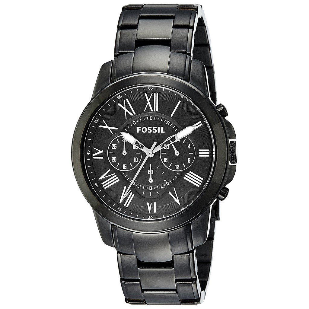 fossil grant chronograph analog black dial men's watch