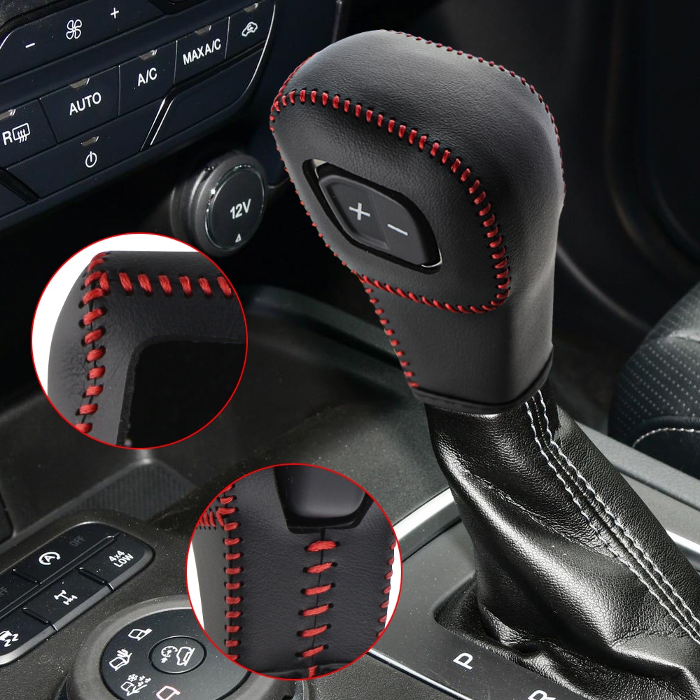Genuine Leather Car Gear Shift Knob Cover for Ford Everest Ranger 2020