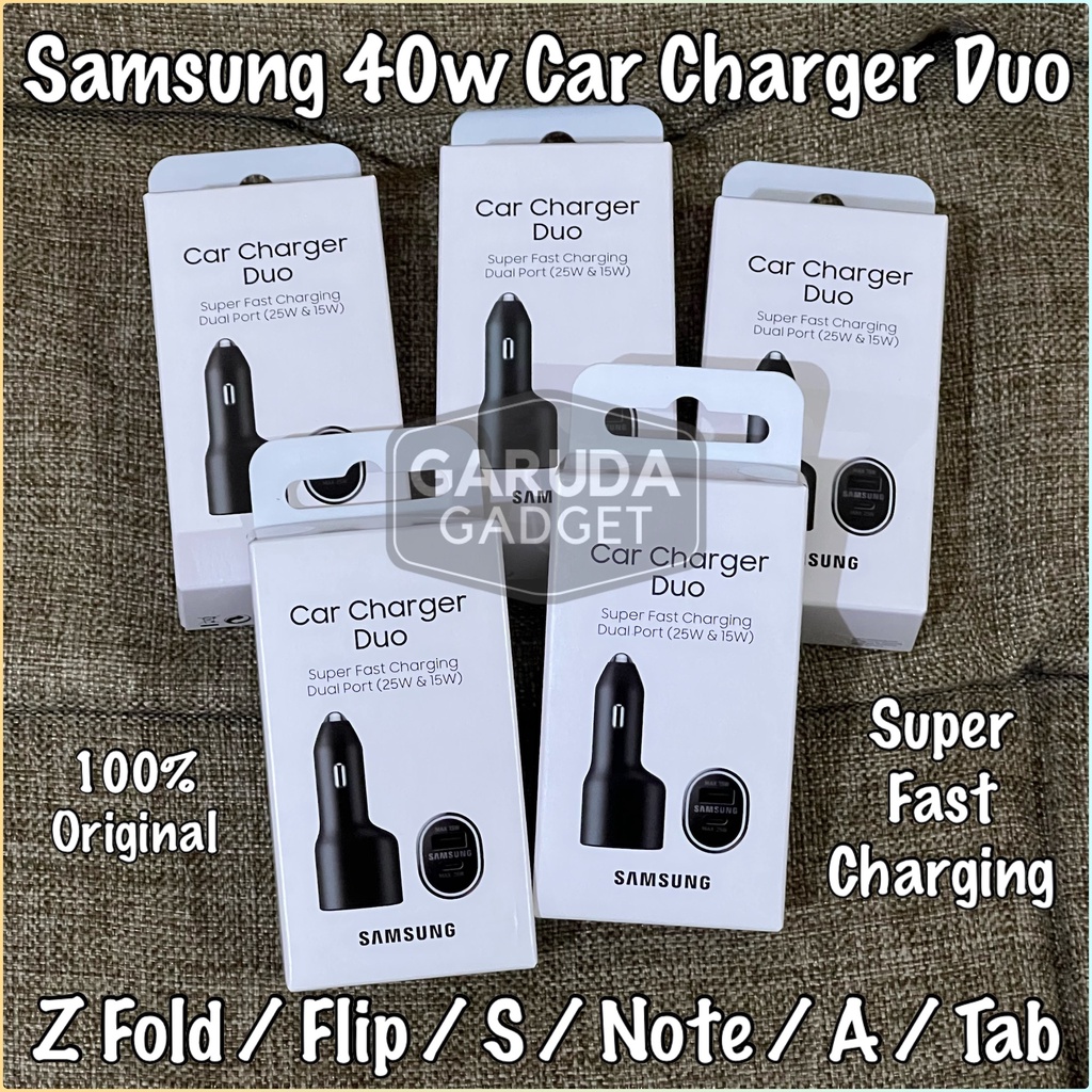 Original Samsung Car Charger Duo 40w Super Fast Charging Usb C Output