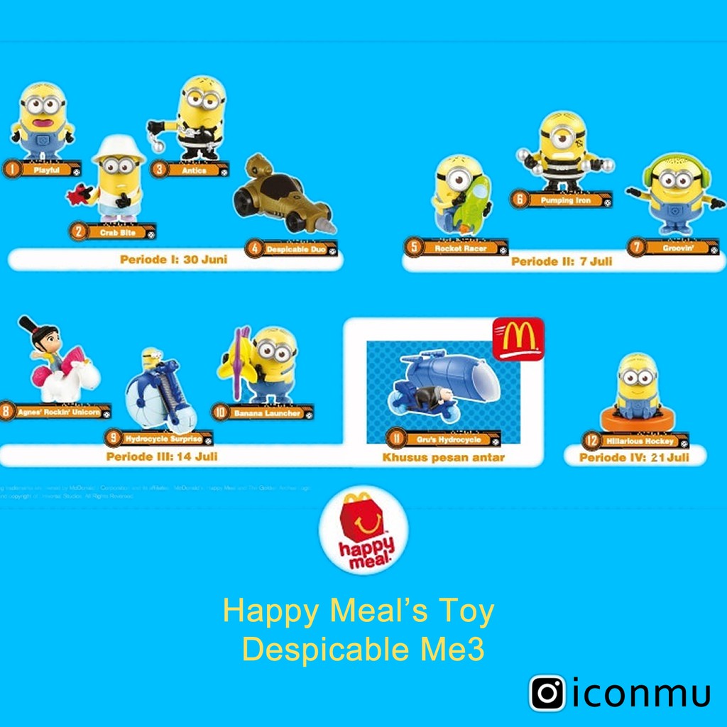 Mcdonald S Happy Meal Despicable Me 3 Edition New And Still In Plastic Shopee Philippines