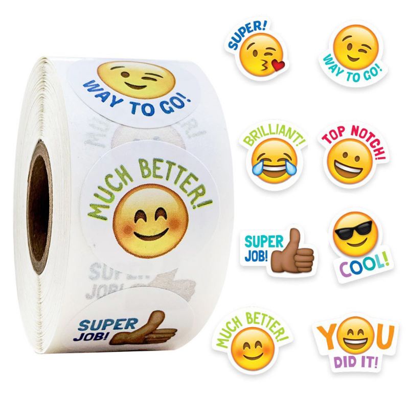 Rewards Stickers For Kids Achievement Smiley Emoji | Shopee Philippines