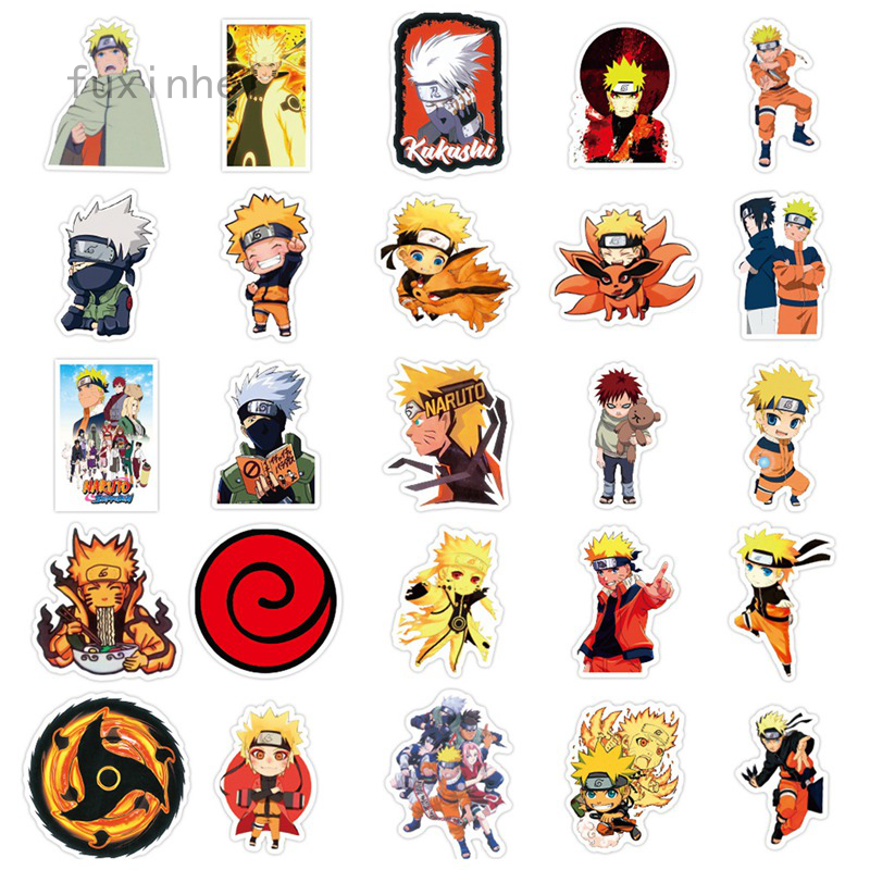 50 pcs anime naruto stickers waterproof cartoon stickers waterproof stickers shopee philippines