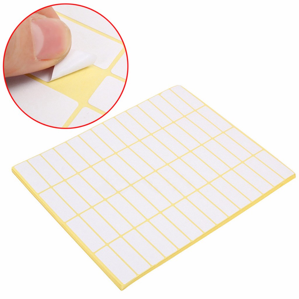 840 White Small Sticky Labels 15 Sheets Price Stickers Tags Blank Self Adhesive