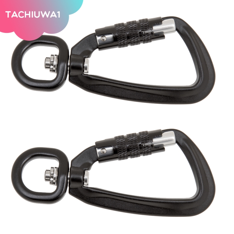 1PC Outdoor D-type Buckle Auto Locking Carabiner With Swivel Rotating R^UK 
