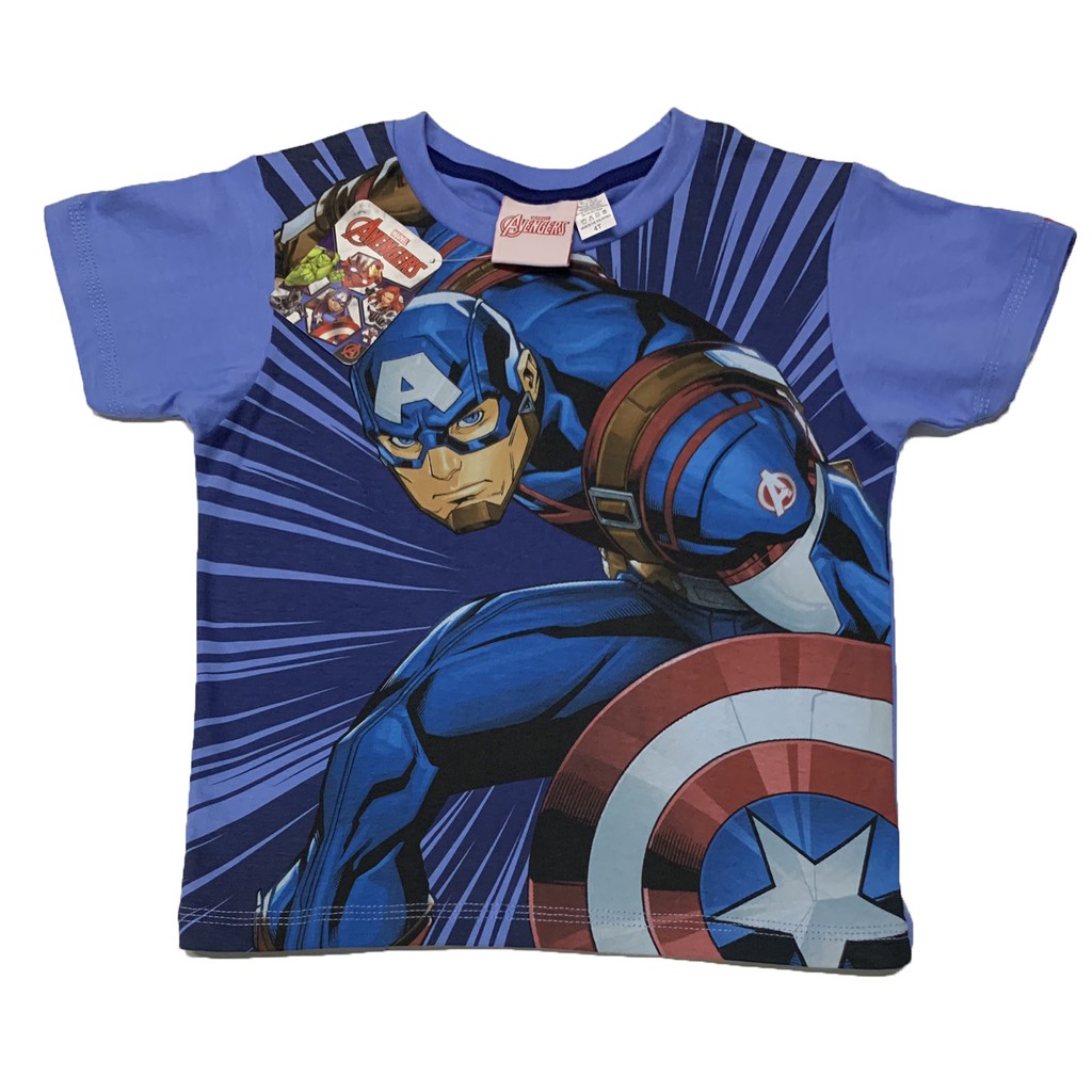 Disney Marvel Avengers Defense Shield Boys Kids And Toddlers T-Shirt ...