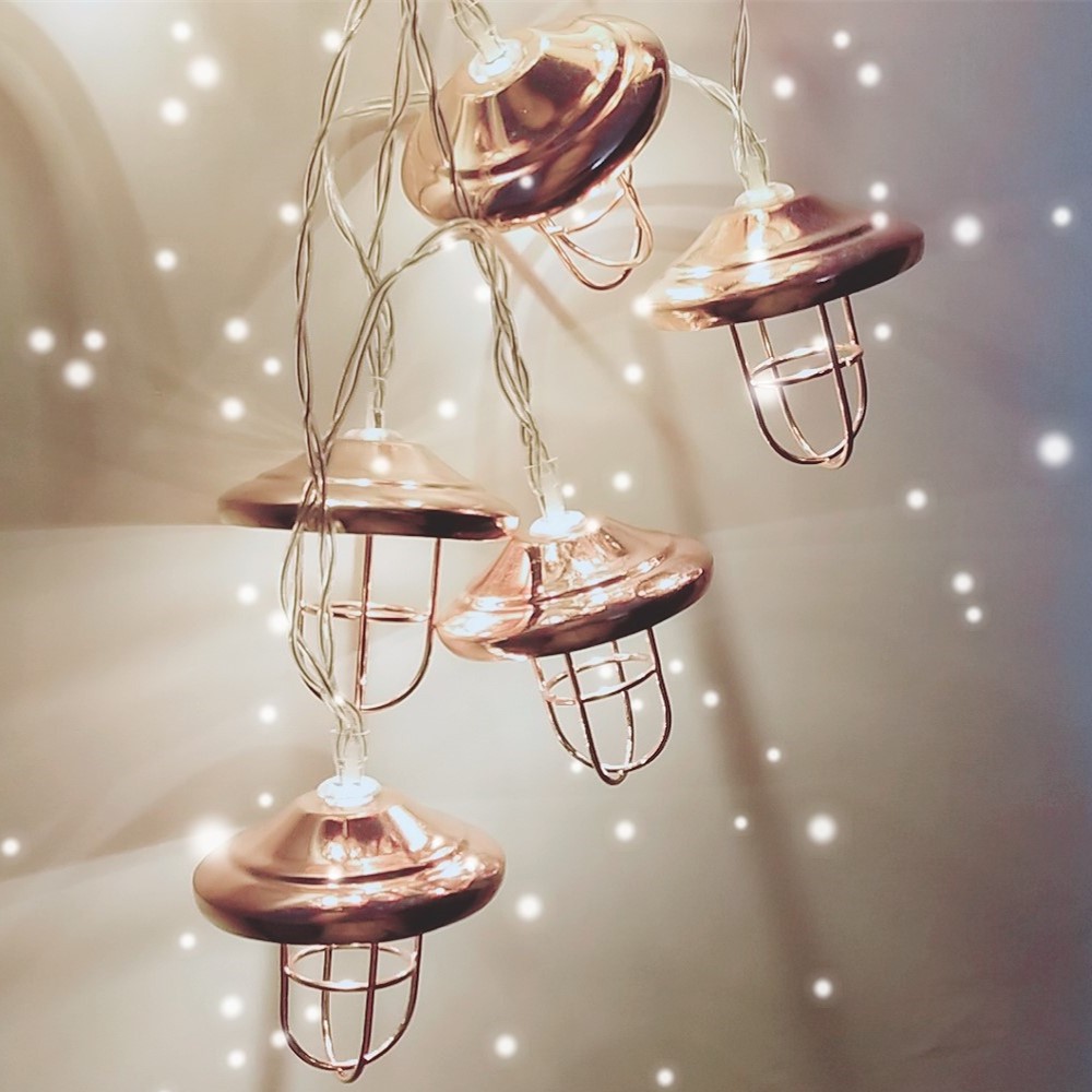 geometric rose gold lamp shade