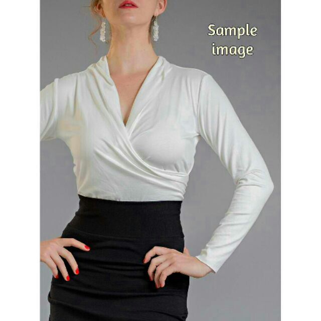formal wrap blouse