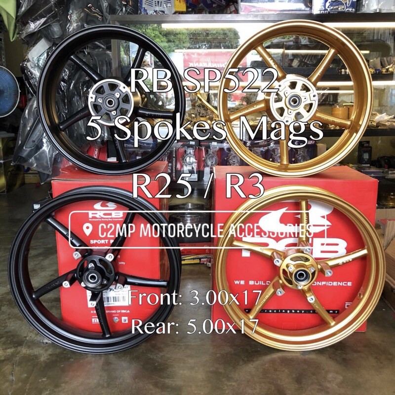 RCB 5 Spokes Mags Yamaha R25 and R3 Shopee Philippines