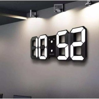 3d Led Wall Clock Modern Digital Alarm Clocks Display Home Kitchen Office Table Desk Shopee Philippines