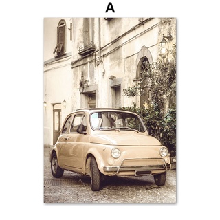 Italy Church Car Milan Map Fashion Girl Nordic Posters And Prints Wall Art Canvas Painting Wall Pictures For Living Room Decor #4
