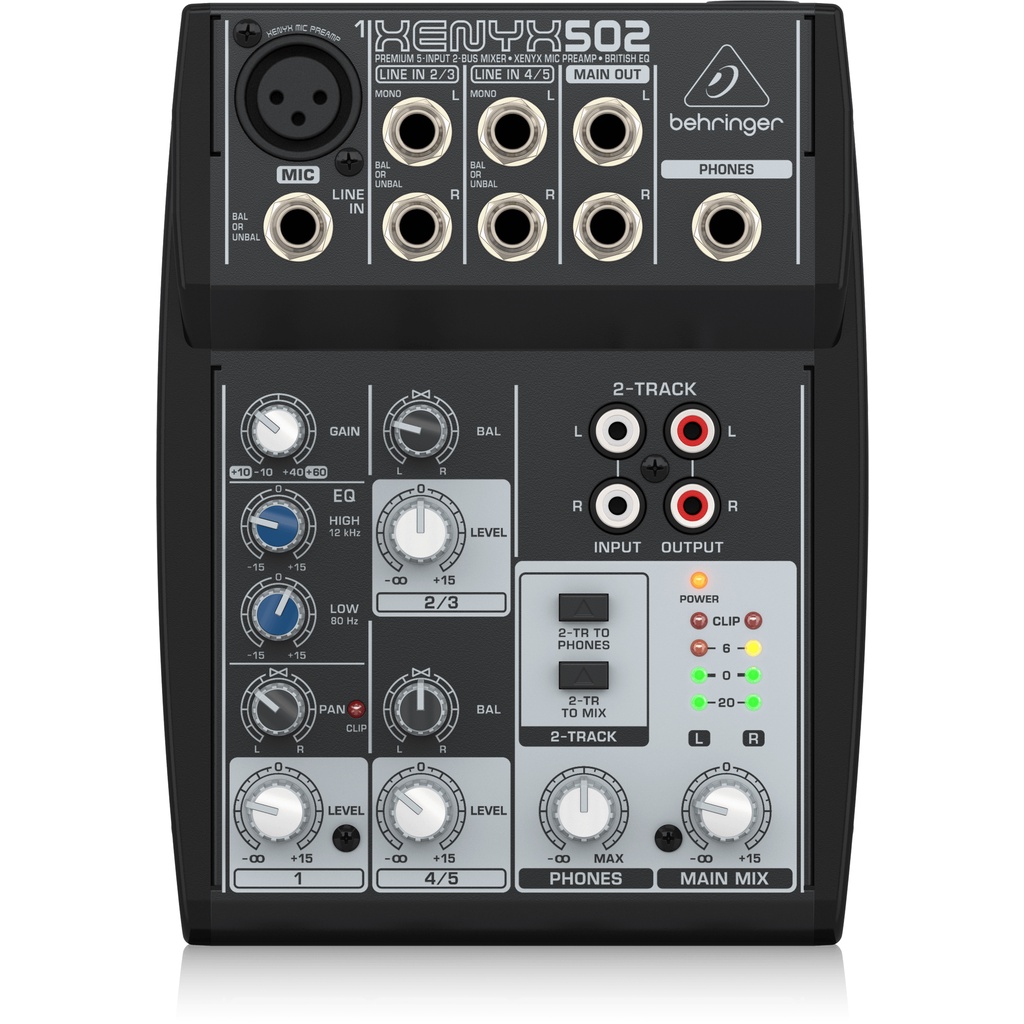 Behringer Xenyx 502 Premium 5Input 2Bus Mixer with XENYX Mic Preamp