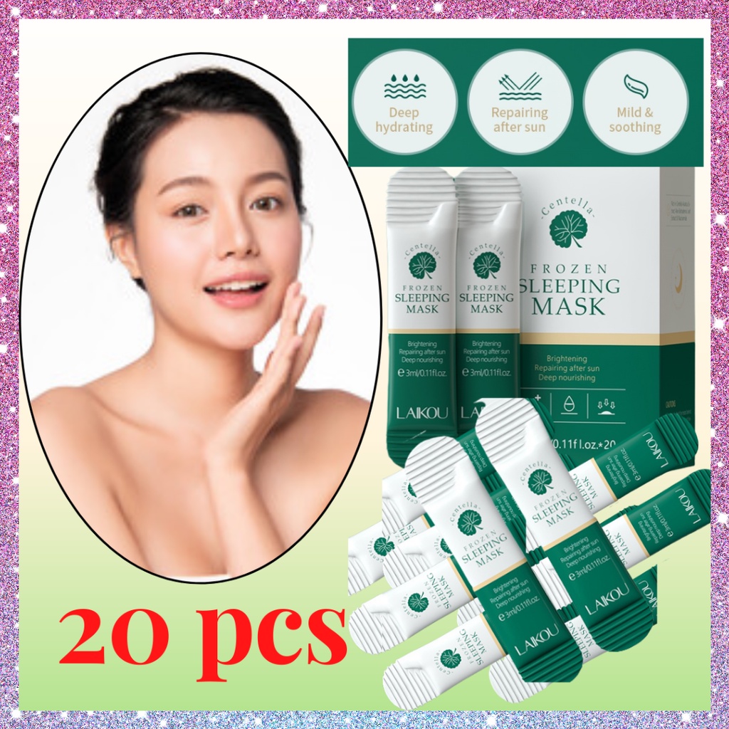 20pcs Centella Sleeping Mask GelFirming Sleeping Mask Hydrating