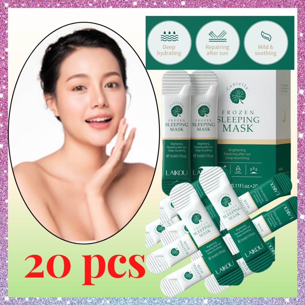 20pcs Centella Sleeping Mask GelFirming Sleeping Mask Hydrating ...