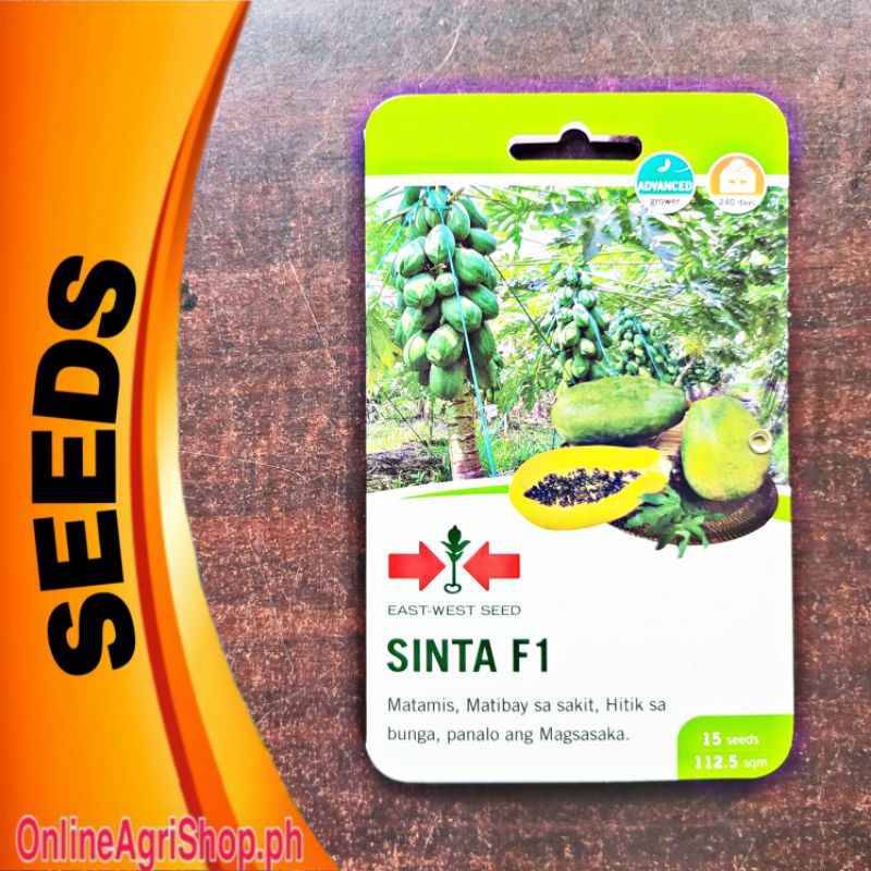 SINTA F1 HYBRID YELLOW PAPAYA SEEDS (15 SEEDS) EAST WEST SEEDS Shopee