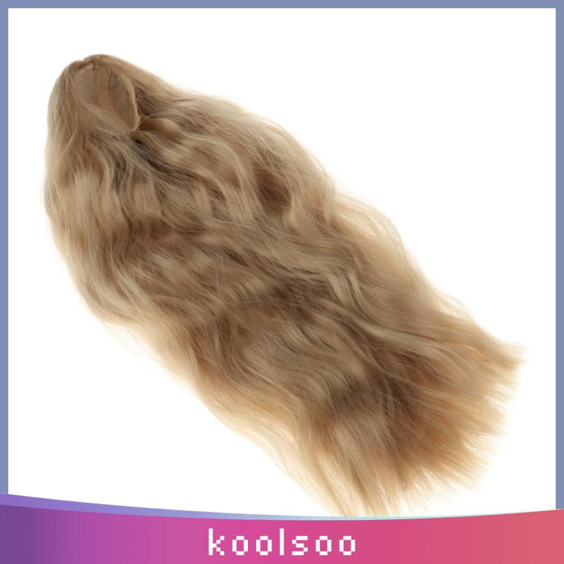 BJD Doll 1/3 8-9 Wig Short Afro Hair Fabric Fur Wig for Boy Girl Light Brown