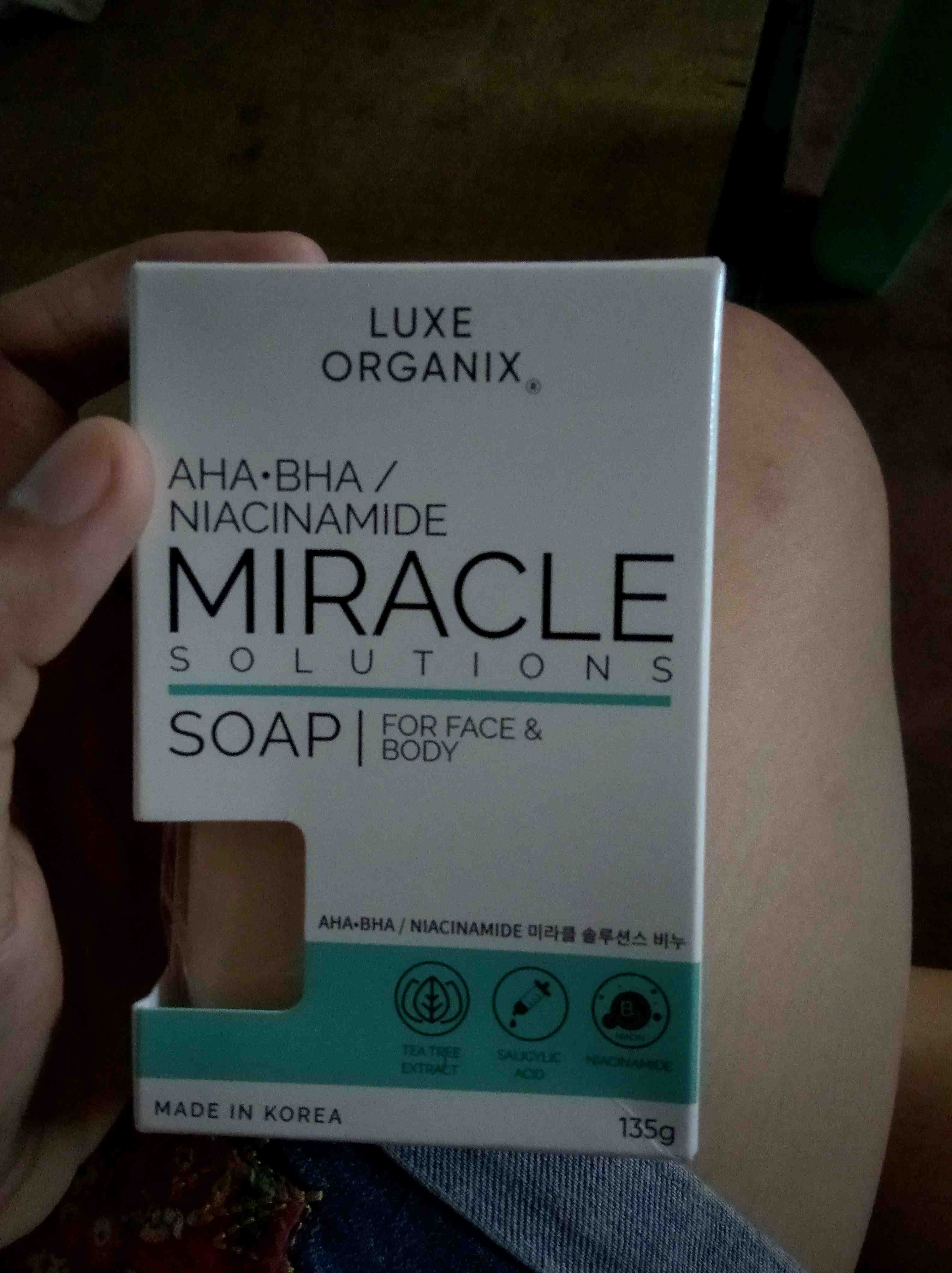 Luxe Organix Miracle Solutions Aha/Bha Soap For Face & Body 135G ...