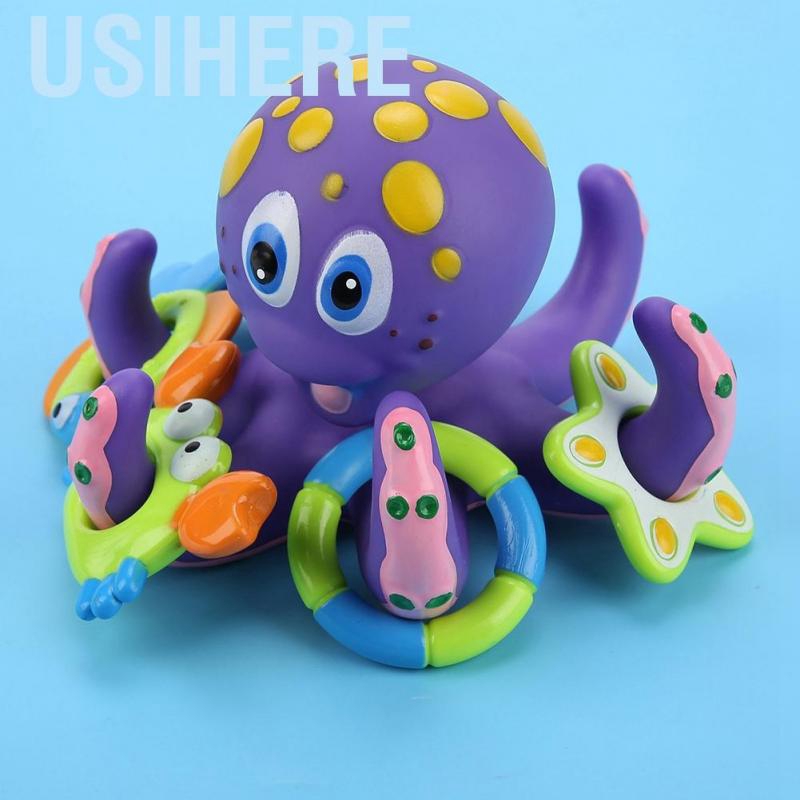 purple octopus bath toy