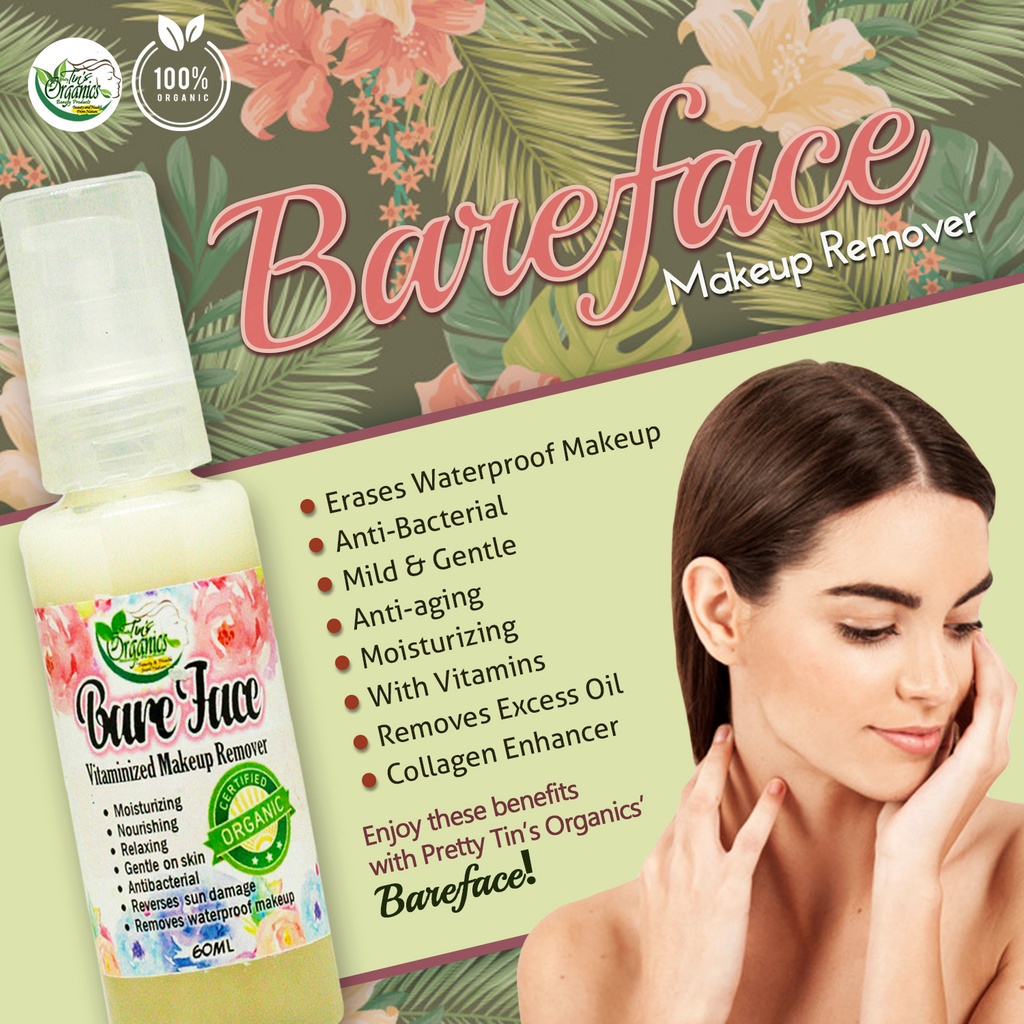 BARE FACE MAKEUP REMOVER (Pretty Tins Organic) Shopee Philippines