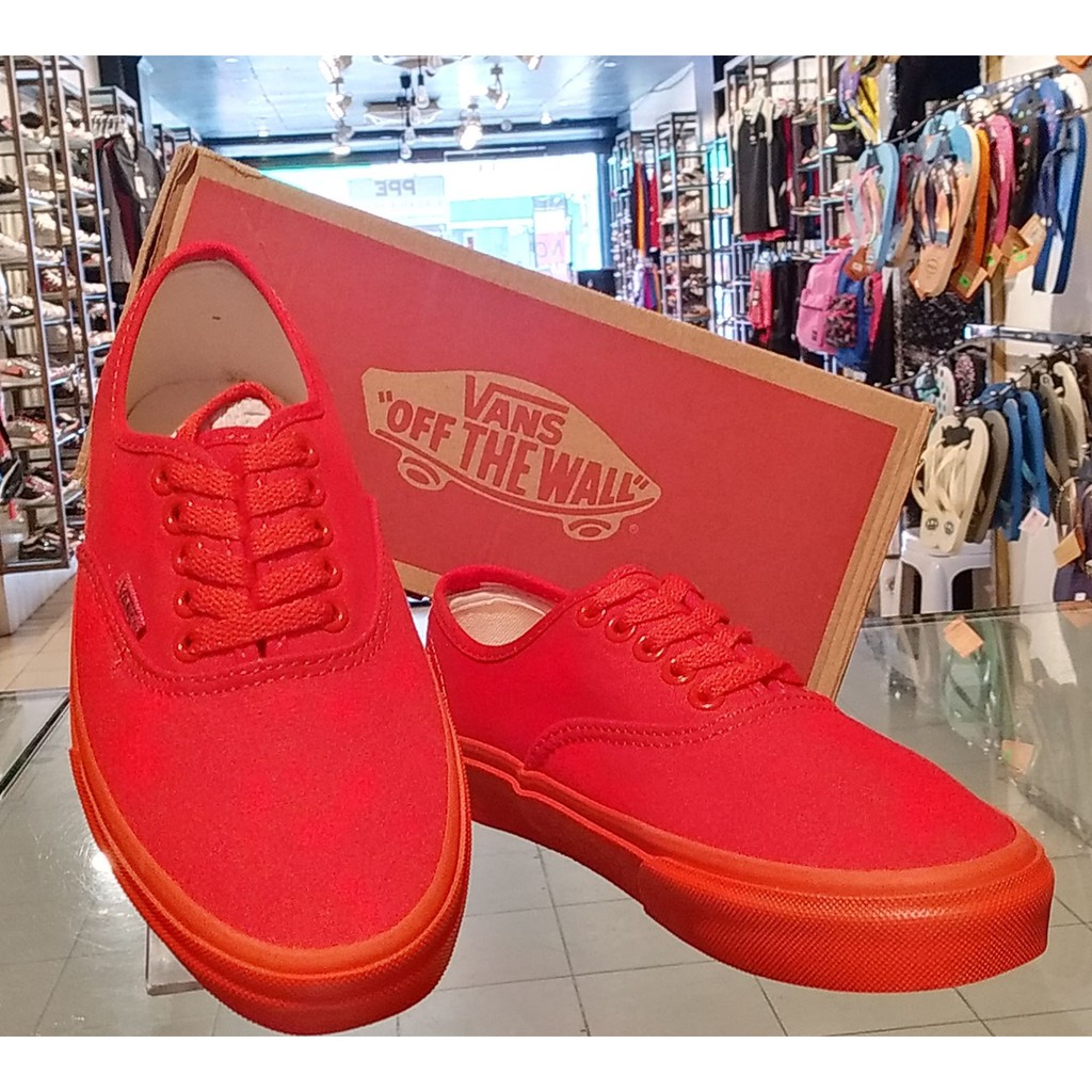 red sneakers vans