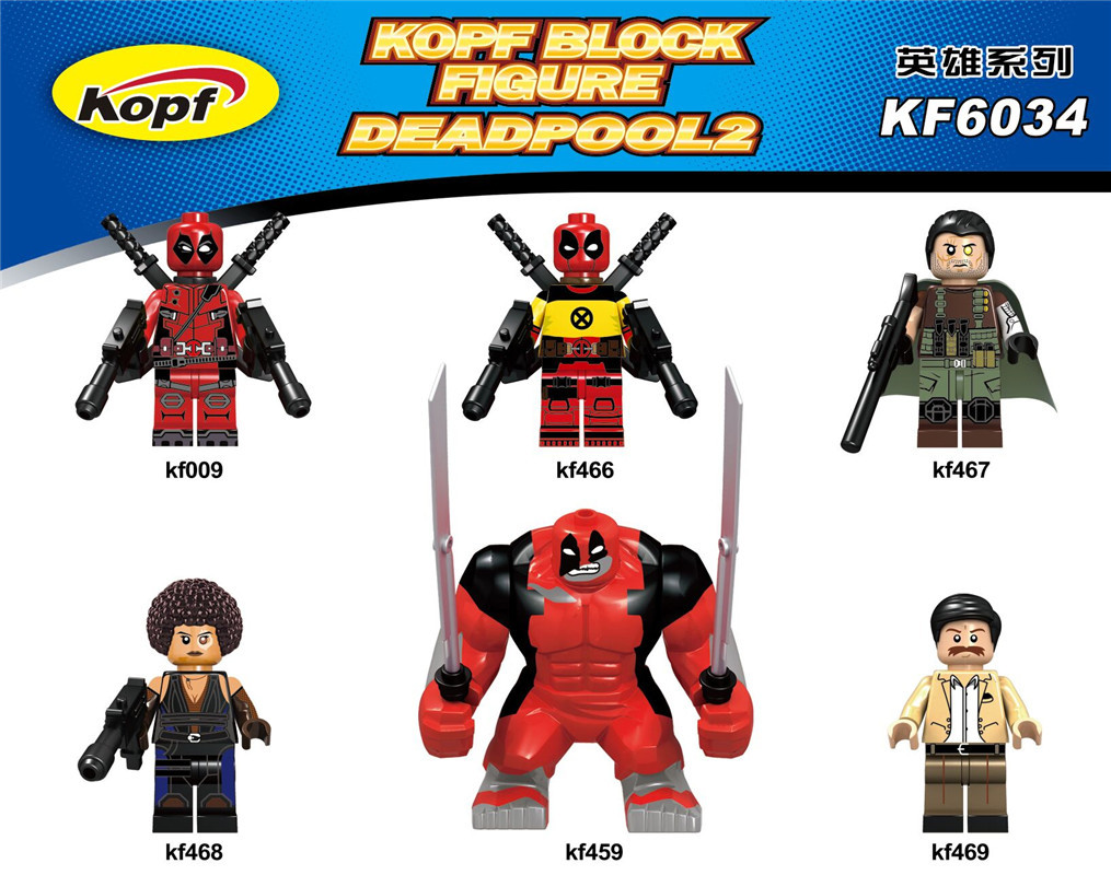 Minifigures Kf6034 Superhero Avengers League Deadpool 2 Fight Midnight