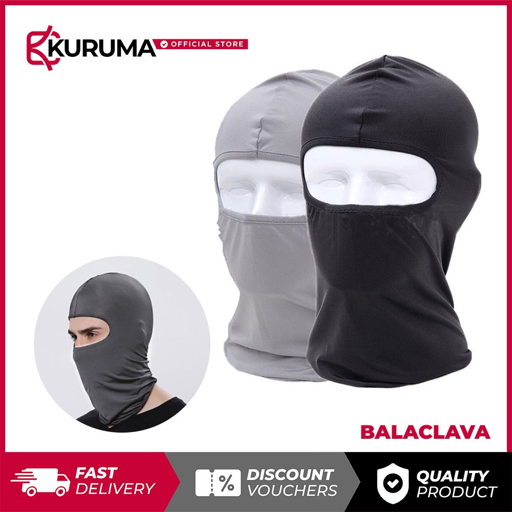 KURUMA Balaclava Full Face Cover Mask Hat Outdoor Motorcycle Sun Tactical Washable Hood Helmet