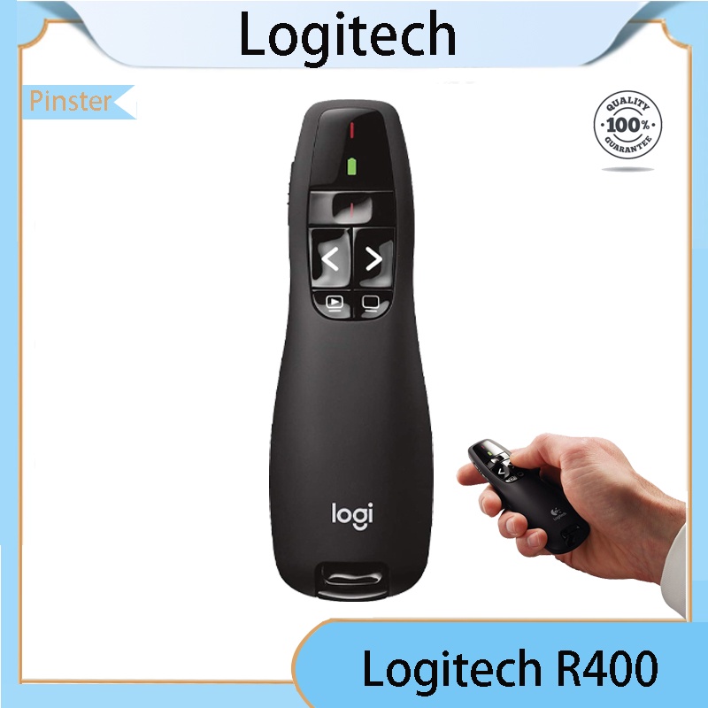 Datum Erkende overdrive Logitech R400 Wireless Presenter Wireless Presentation Remote Clicker with  Laser Pointer | Shopee Philippines