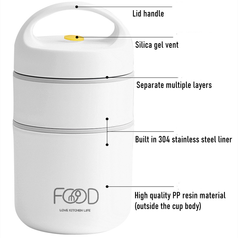 2 Layer Soup Bentgo Lunch Box Stainless with Bag Thermal 304 Stainless