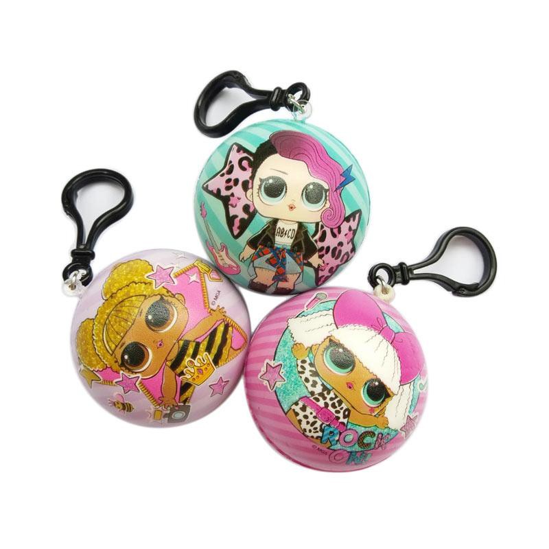 4 Pack Keychain Squeeze Ball L.O.L Surprise 