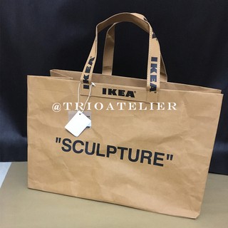 IKEA X Virgil Abloh MARKERAD &quot;Sculpture&quot; Reinforced Paper Tote/Shopping Bag Large | Shopee ...