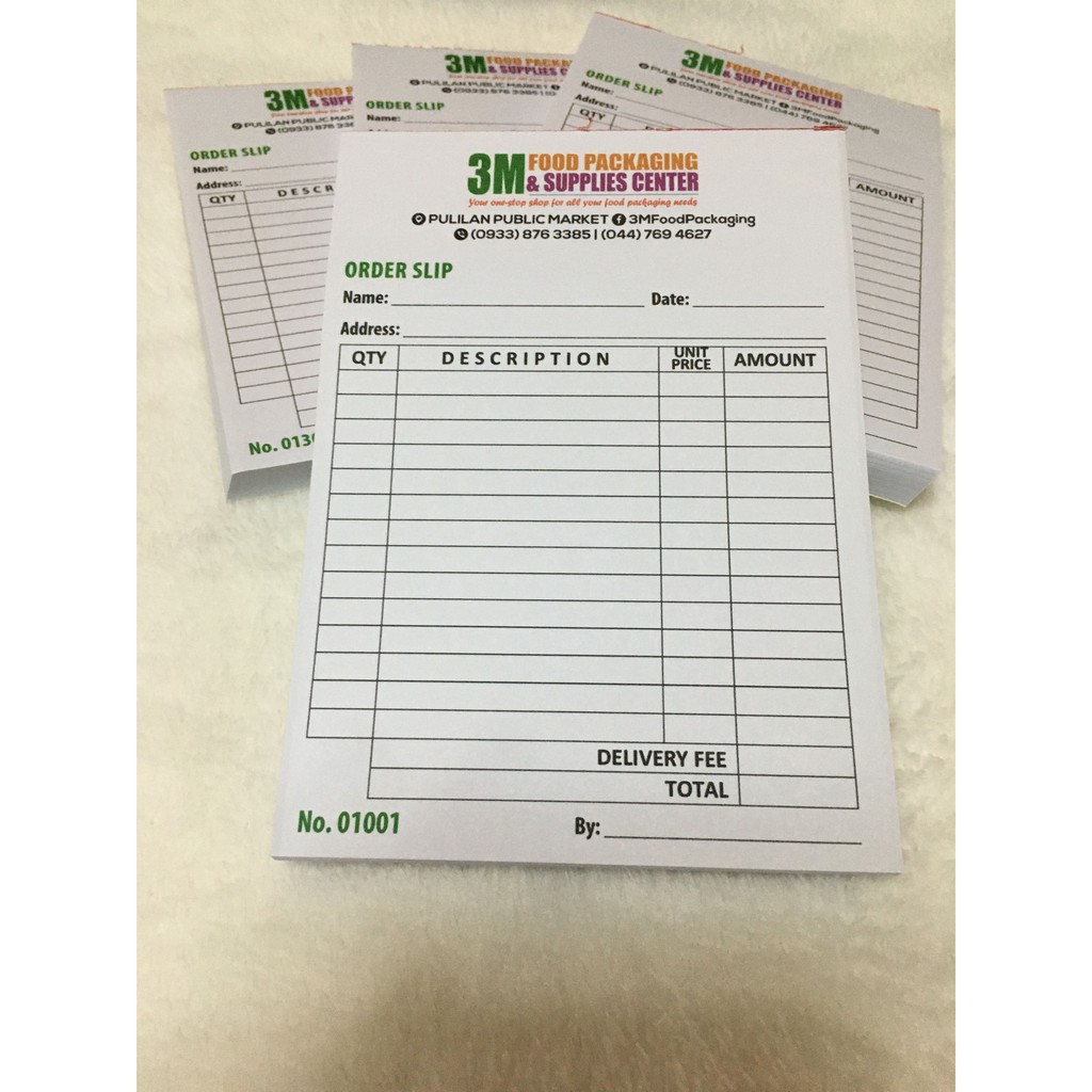 4"x6.25" Customized Delivery Receipt (NonBIR) with Control Number and