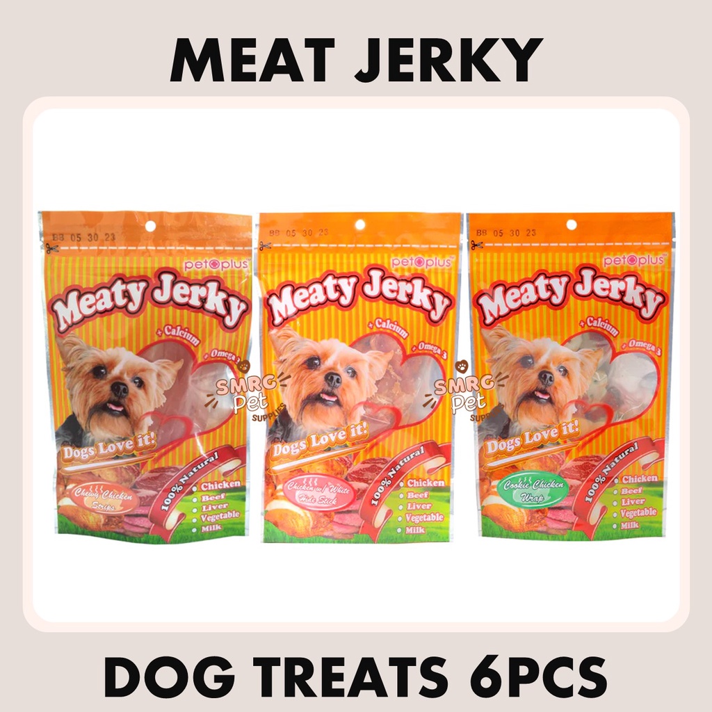 Meat Jerky Dog Treats Chewy Chicken Strip Chicken with White Hide Side ...