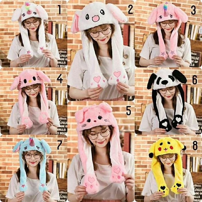 Bunny Hat / Rabbit Hat Twice Ear Move Kpop RANDOM Color Character