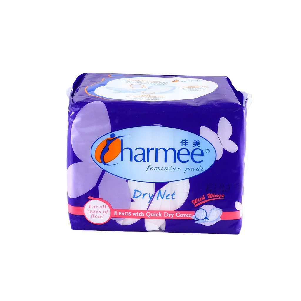 Charmee Sanitary Napkins Allflow Dry Net With wings 8 Pads Shopee