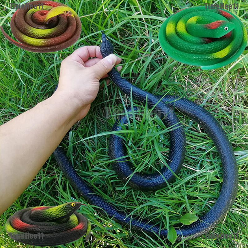 52" Real Rubber Toy Fake Snake Safari Garden Prop Joke Prank Halloween Gift 