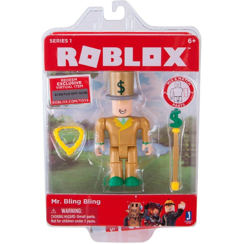 Roblox Action Figure Mr Bling Bling With Virtual Item Toy Game Code Series 1 Shopee Philippines - roblox toys for sale philippines