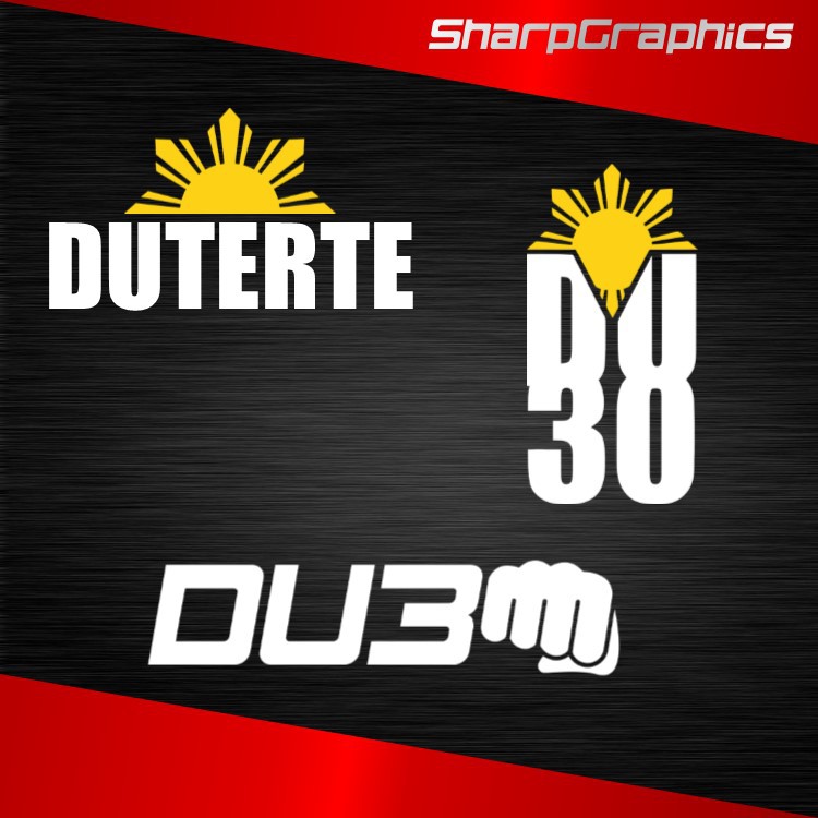 Duterte DU30 Fist Thug life Sticker Decal