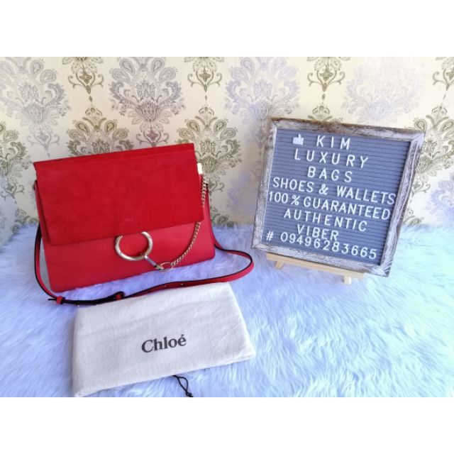 chloe faye bag red