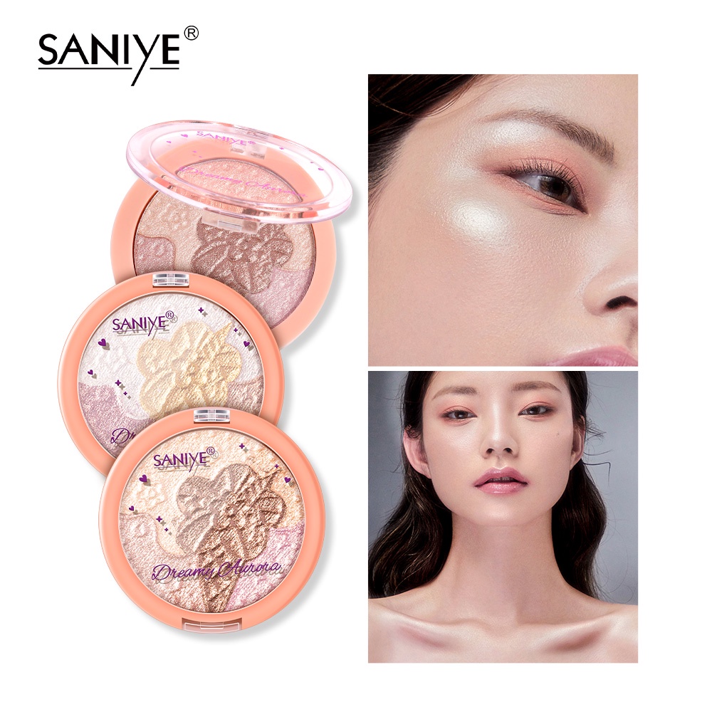 Saniye Face Highlighter Brighten Contour Bronzer Facial Contour Palette Face Body Brighten E0157