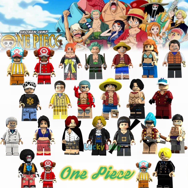 One Piece Minifigures Luffy Shanks Ace Brooks Chopper Nam Japanese ...