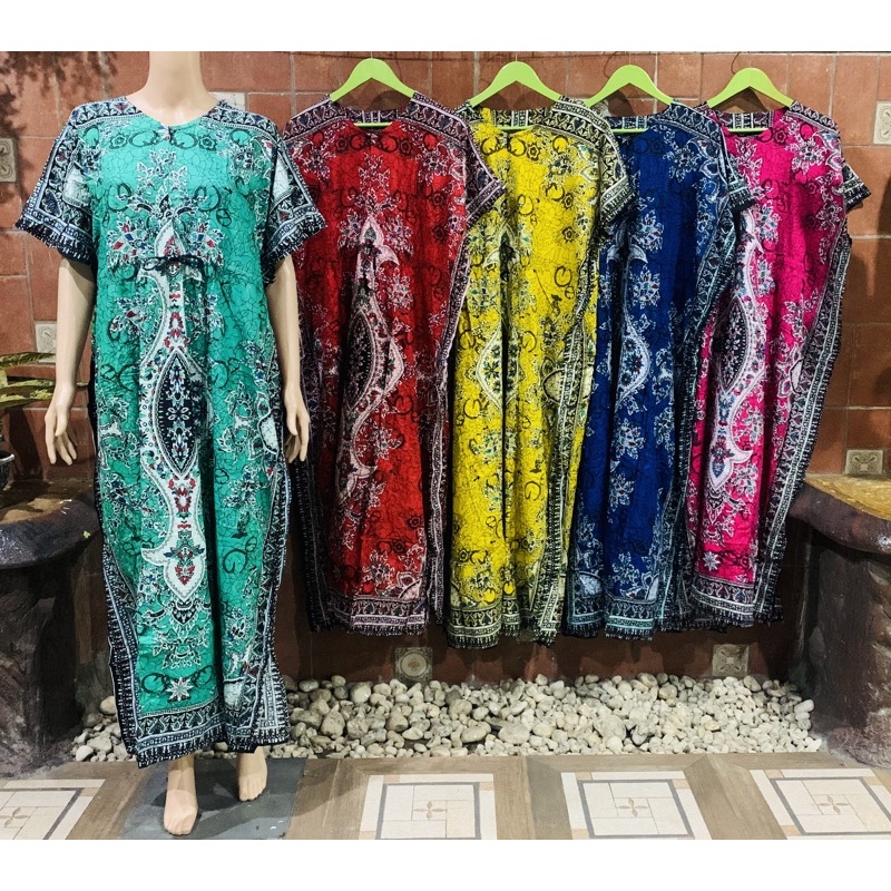 PLUS SIZE Long Kaftan Batik Daster Dress | Shopee Philippines