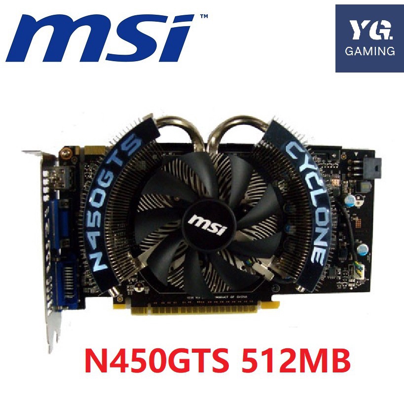 Msi Graphics Card N450gts 512mb 192bit Gddr5 Gtx 450 Video Cards For Nvidia Vga Cards Shopee Philippines