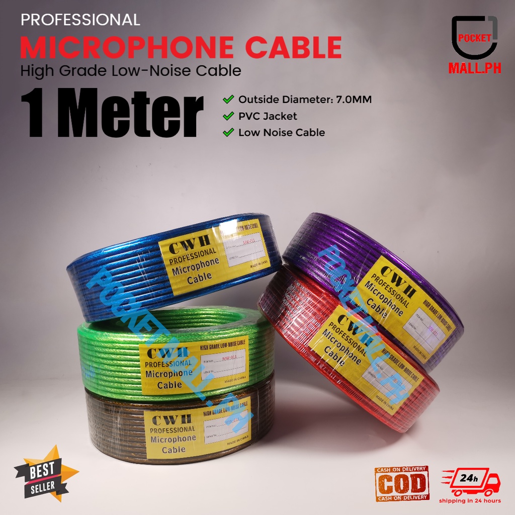 CWH Professional Microphone Cable Wire 1 Meter Colorful Quality High