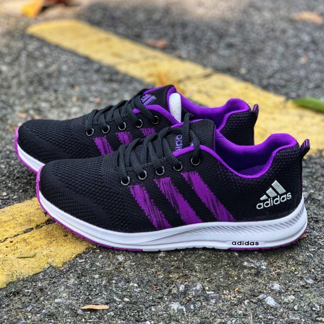 adidas shoes black and purple